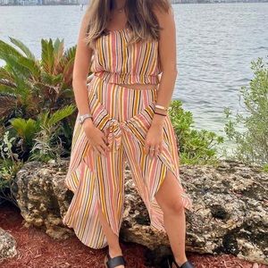 Cotton Candy LA Pink Striped Two Piece Set Size Small